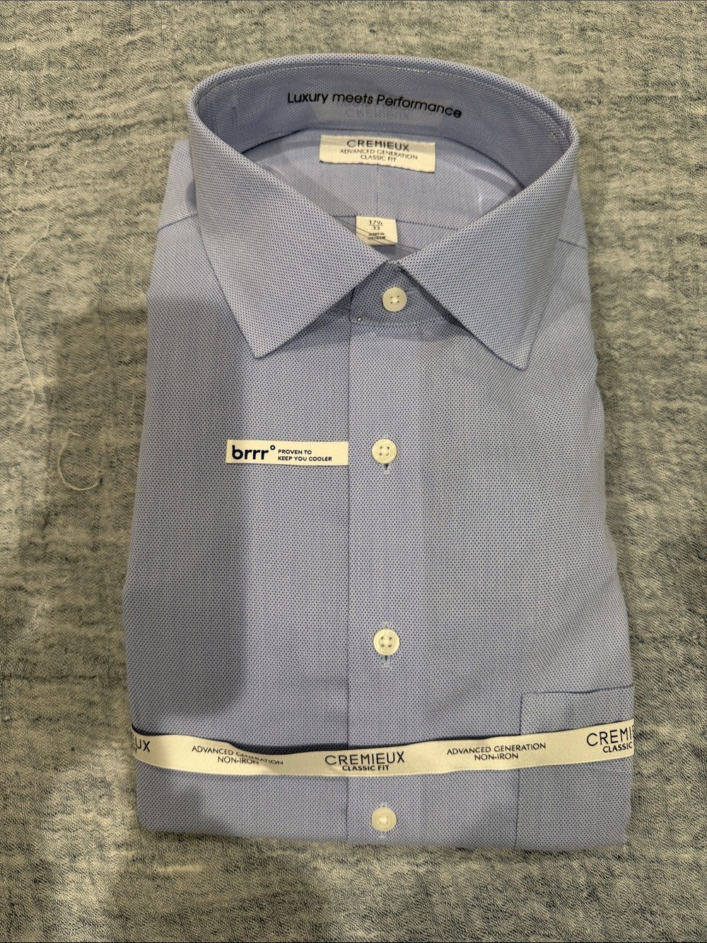 Daniel Cremieux Men's Light Blue Performance Dress Shirt - Classic Fit